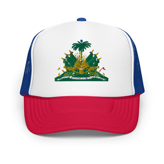 Foam trucker hat Haiti Emblem